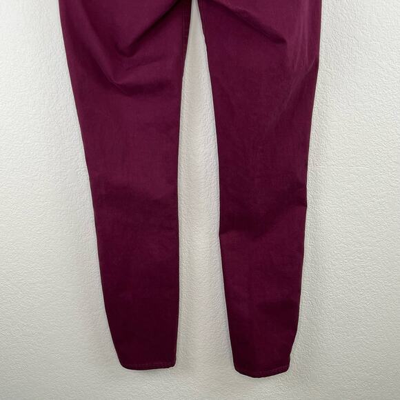 Revolve Paige Burgundy Maroon Denim Low Rise Skinny Stretch Jegging Jean Pant 29 - Picture 15 of 15